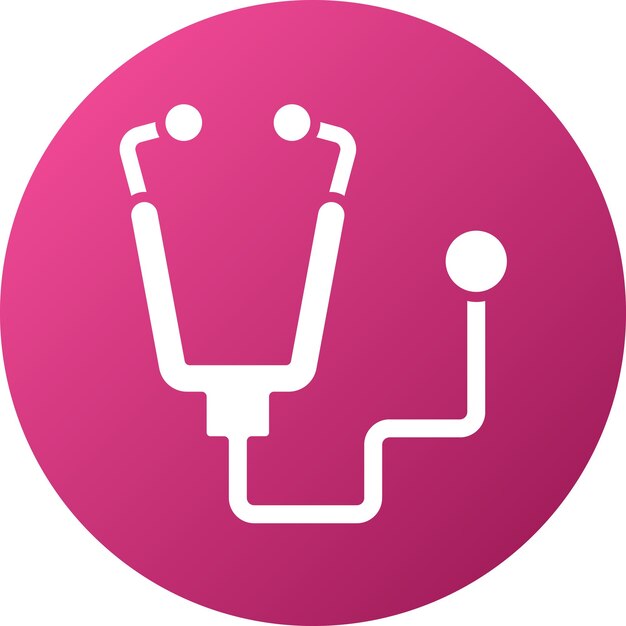 Estilo del icono del estetoscopio de diseño vectorial
