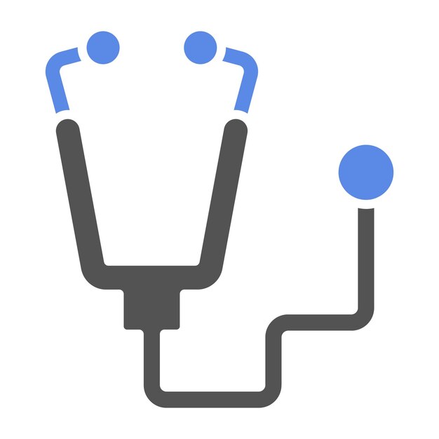 Estilo del icono del estetoscopio de diseño vectorial