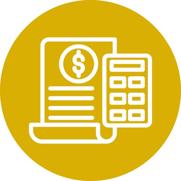 Estilo del icono de la estimación del diseño vectorial