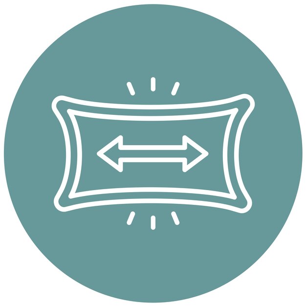 Estilo de icono de estiramiento de tela de diseño vectorial