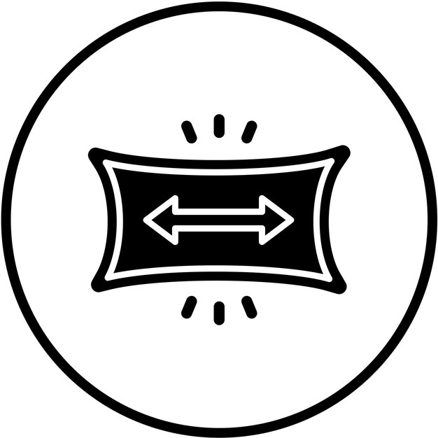 Estilo de icono de estiramiento de tela de diseño vectorial