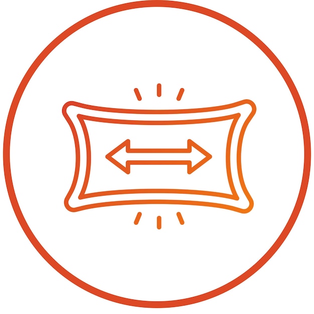 Estilo de icono de estiramiento de tela de diseño vectorial
