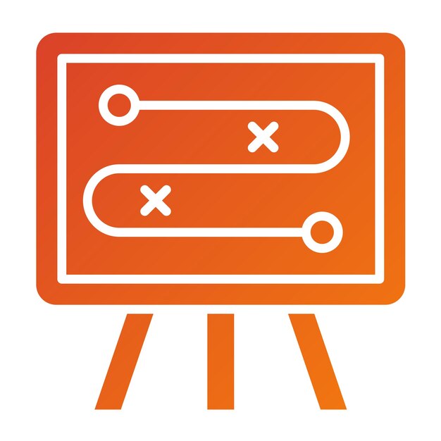 Estilo de icono de la estrategia de diseño vectorial