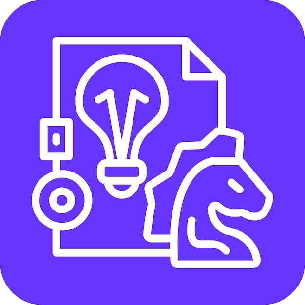 Estilo del icono de la estrategia de la marca