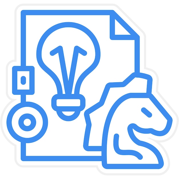 Estilo del icono de la estrategia de la marca