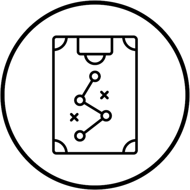 Estilo del icono de la estrategia de objetivo de diseño vectorial