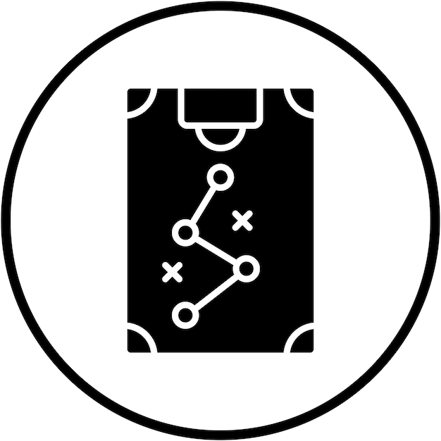 Estilo del icono de la estrategia de objetivo de diseño vectorial