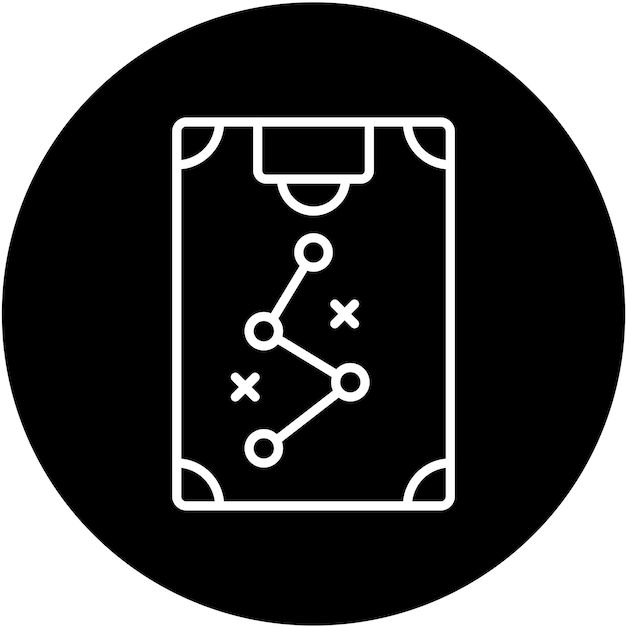 Estilo del icono de la estrategia de objetivo de diseño vectorial