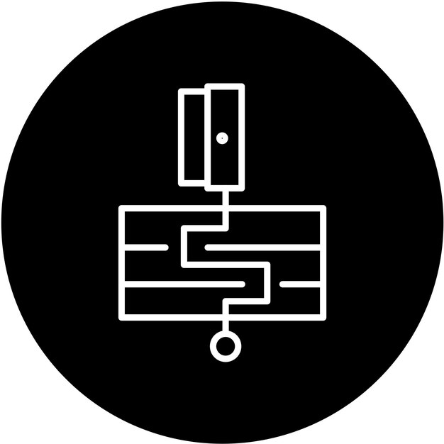 Estilo del icono de la estrategia de salida de diseño vectorial