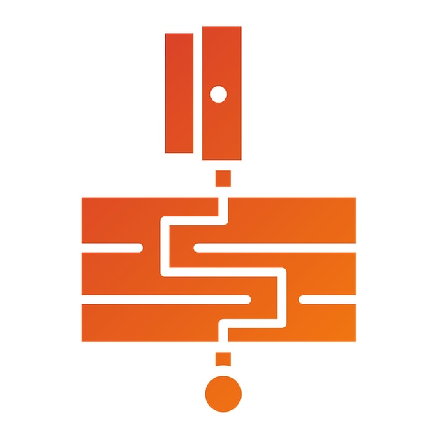 Estilo del icono de la estrategia de salida de diseño vectorial