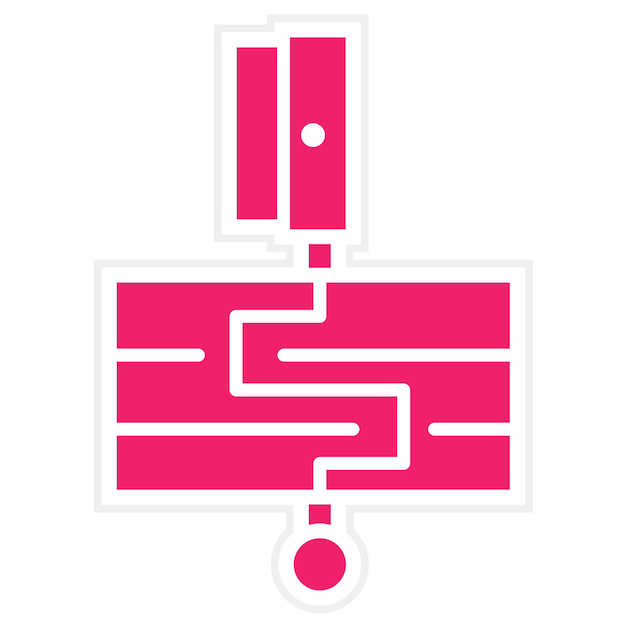 Estilo del icono de la estrategia de salida de diseño vectorial