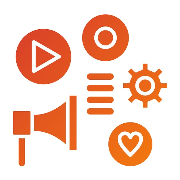 Estilo del icono de la estrategia social
