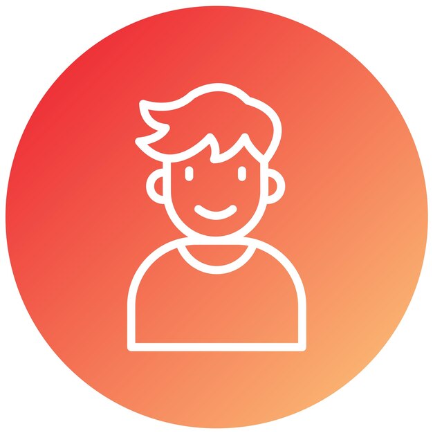 Estilo del icono del estudiante de diseño vectorial
