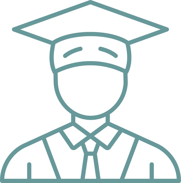 Estilo del icono del estudiante de diseño vectorial