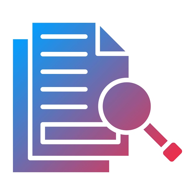 Estilo de icono de estudio de caso de diseño vectorial