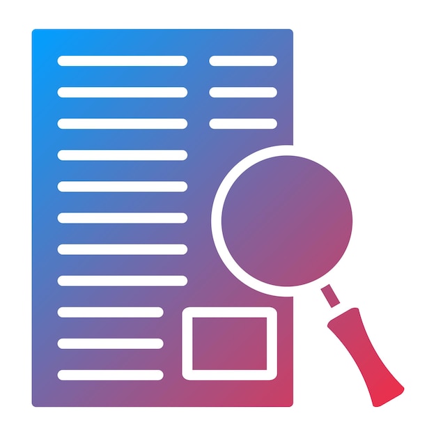 Estilo de icono de estudio de caso de diseño vectorial