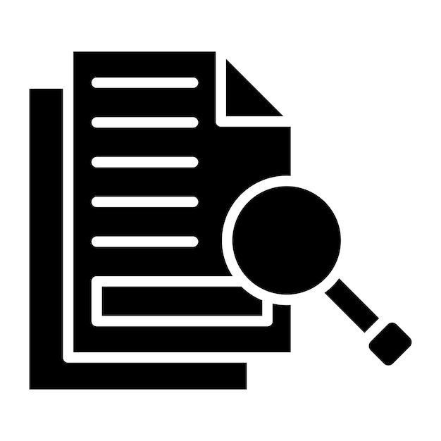 Estilo de icono de estudio de caso de diseño vectorial