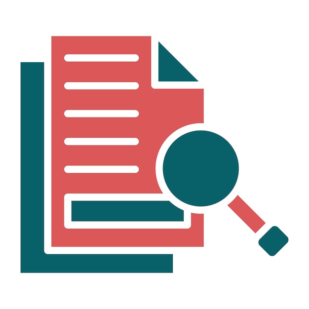Estilo de icono de estudio de caso de diseño vectorial