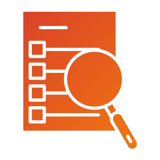 Estilo de icono de estudio de caso de diseño vectorial