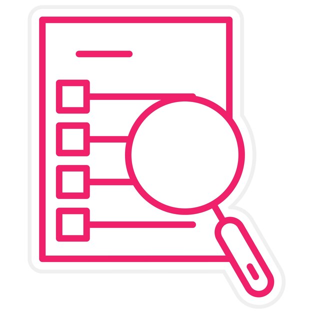Estilo de icono de estudio de caso de diseño vectorial