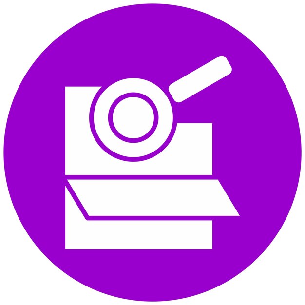 Estilo de icono de estudio de caso de diseño vectorial