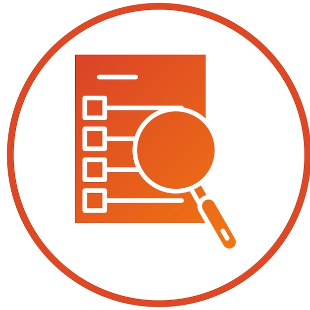 Estilo de icono de estudio de caso de diseño vectorial