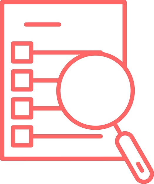 Estilo de icono de estudio de caso de diseño vectorial