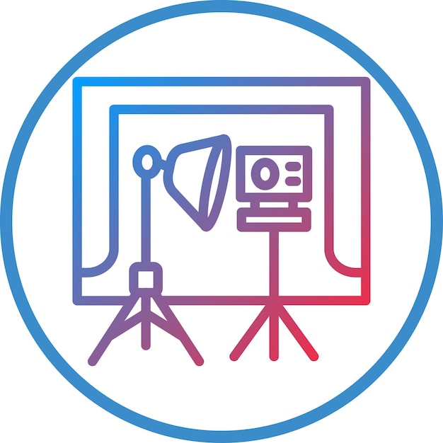 Estilo de icono del estudio de diseño vectorial