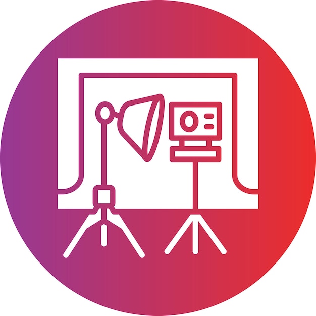 Estilo de icono del estudio de diseño vectorial
