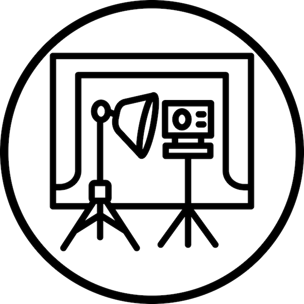 Estilo de icono del estudio de diseño vectorial