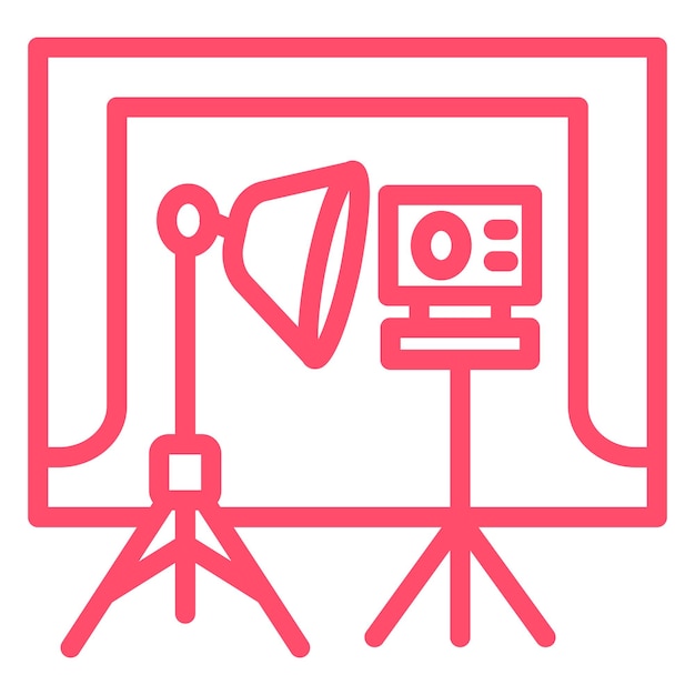 Estilo de icono del estudio de diseño vectorial