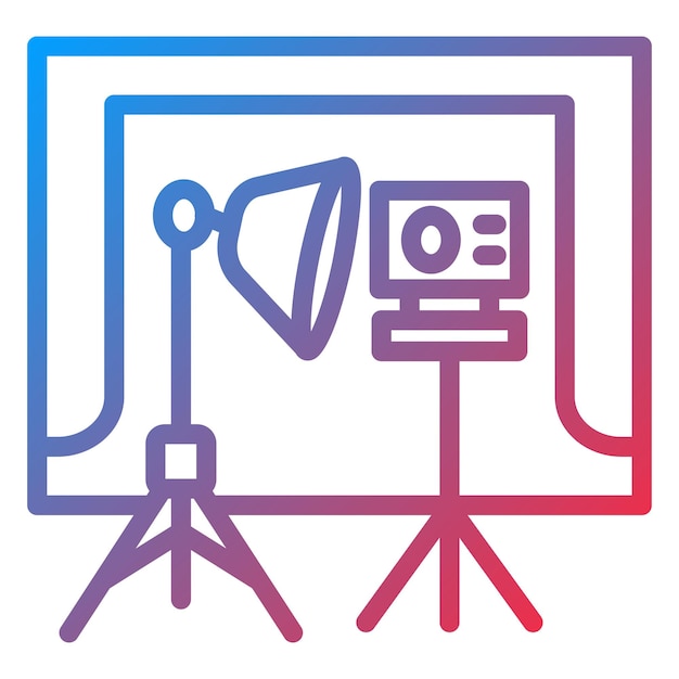 Estilo de icono del estudio de diseño vectorial