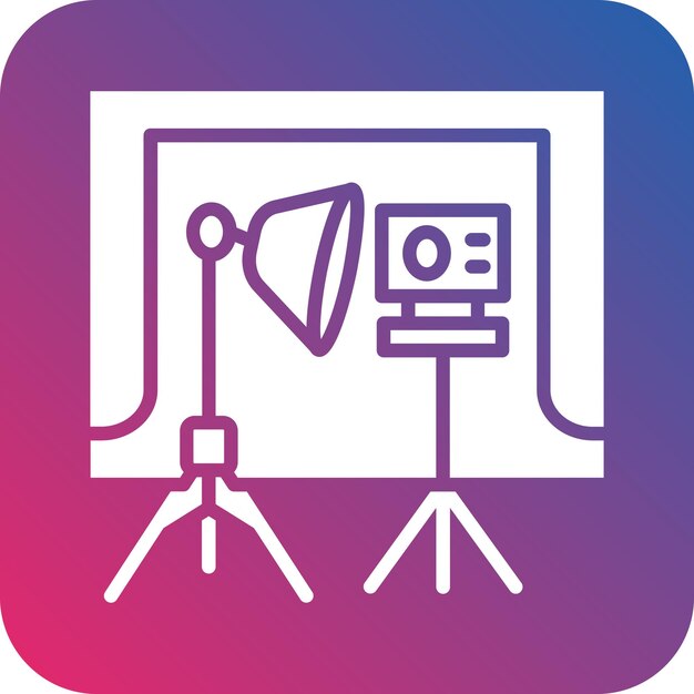 Estilo de icono del estudio de diseño vectorial