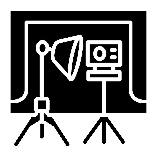 Estilo de icono del estudio de diseño vectorial