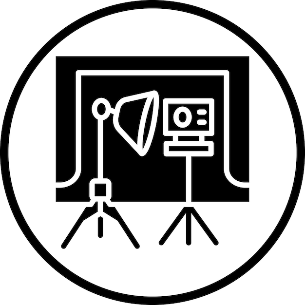 Estilo de icono del estudio de diseño vectorial