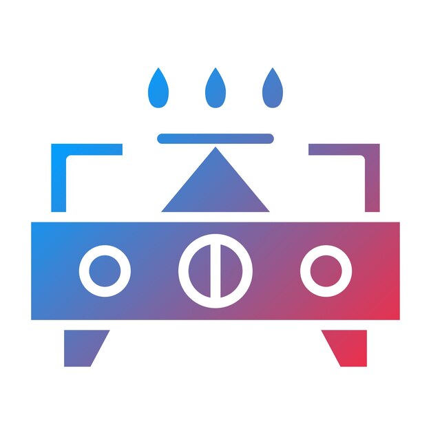Estilo del icono de la estufa de diseño vectorial
