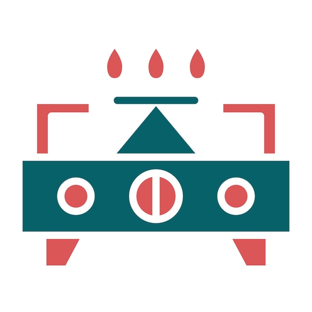Estilo del icono de la estufa de diseño vectorial