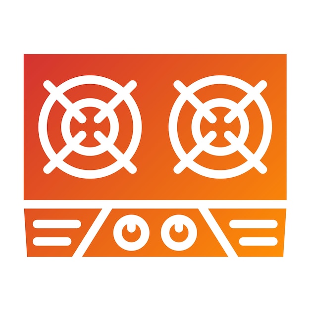 Estilo del icono de la estufa de diseño vectorial