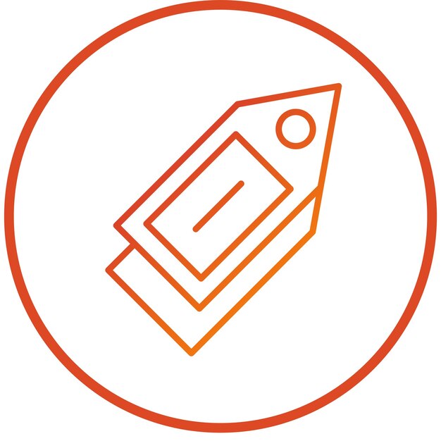 Estilo del icono de la etiqueta de diseño vectorial