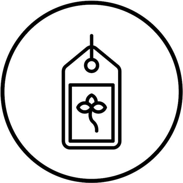 Estilo del icono de etiquetado ecológico de diseño vectorial
