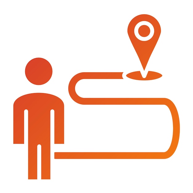 Estilo del icono de evacuación de diseño vectorial