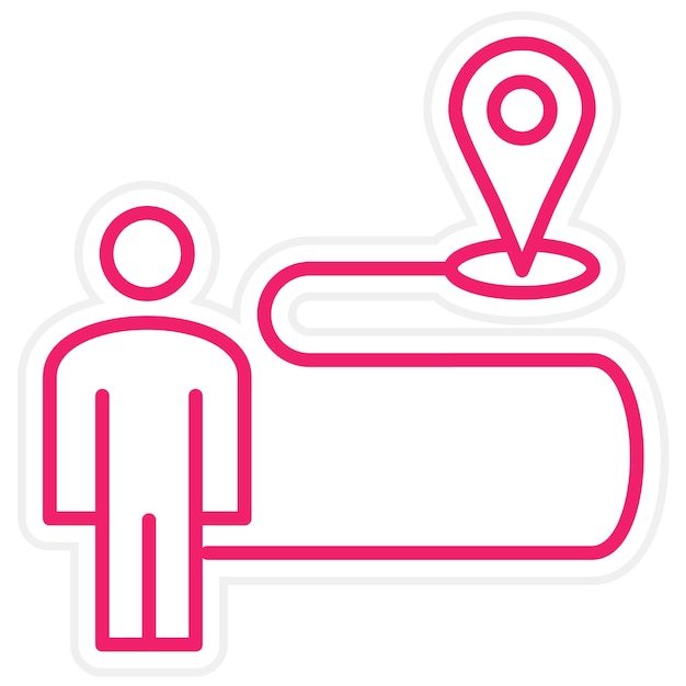Estilo del icono de evacuación de diseño vectorial