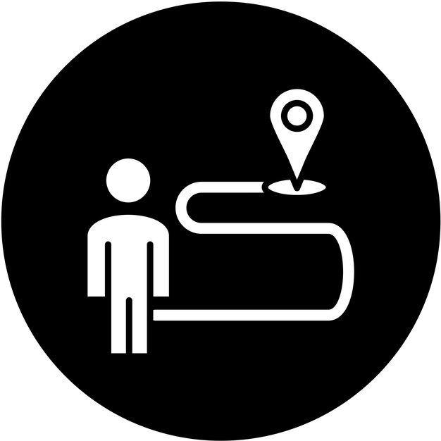 Estilo del icono de evacuación de diseño vectorial