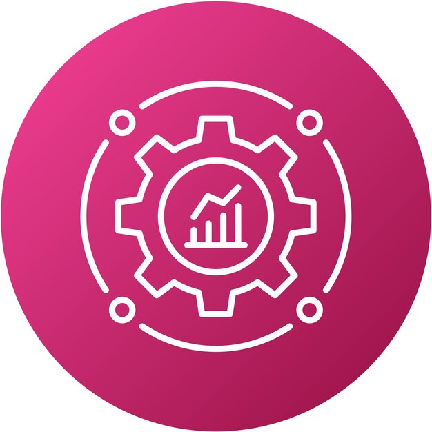Estilo del icono de evaluación comparativa del diseño vectorial