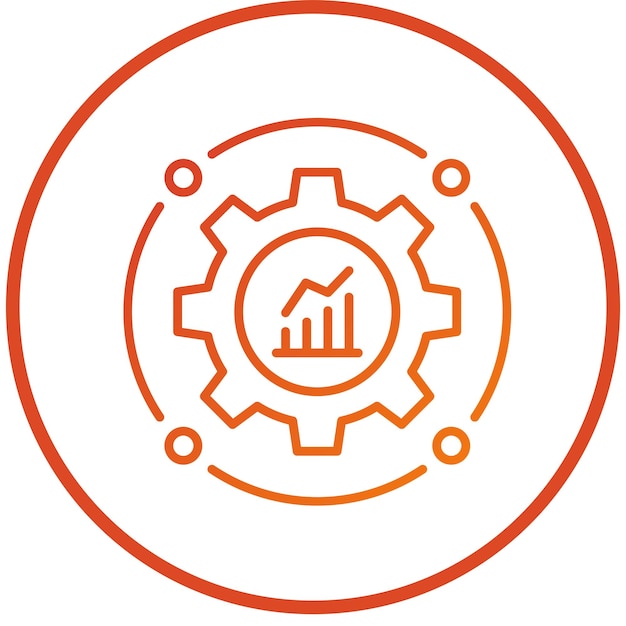 Estilo del icono de evaluación comparativa del diseño vectorial