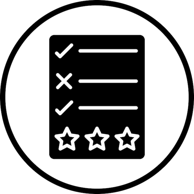 Estilo del icono de evaluación del diseño vectorial