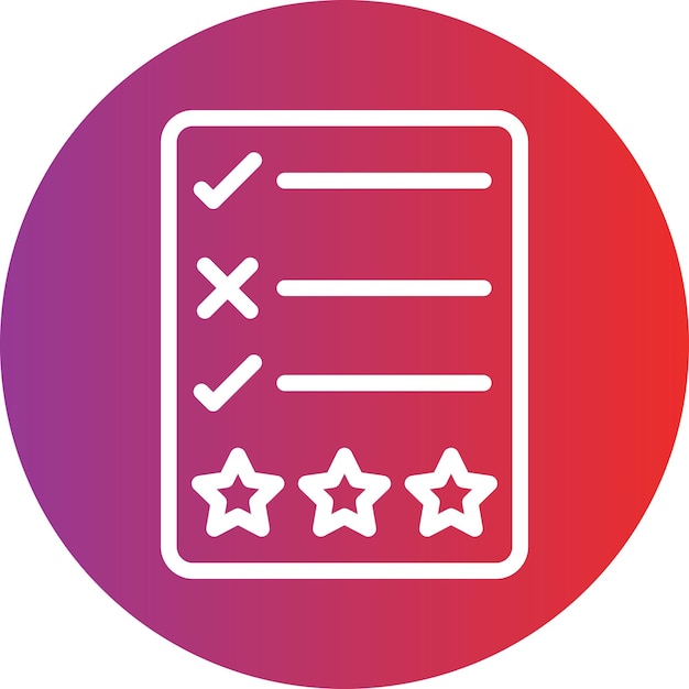 Estilo del icono de evaluación del diseño vectorial