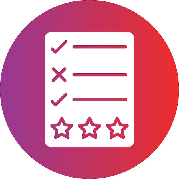 Estilo del icono de evaluación del diseño vectorial