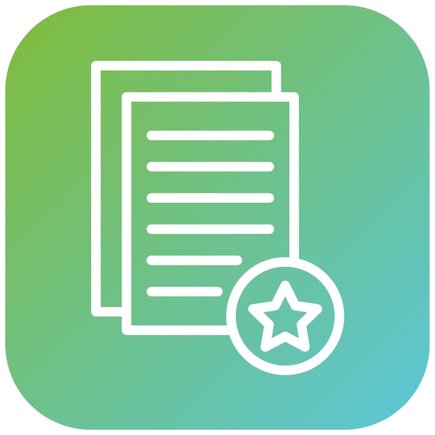 Estilo del icono de evaluación del estudio de diseño vectorial