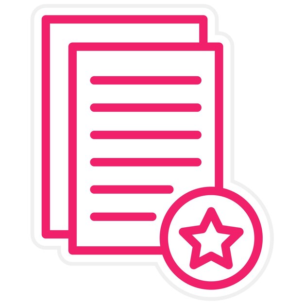 Estilo del icono de evaluación del estudio de diseño vectorial